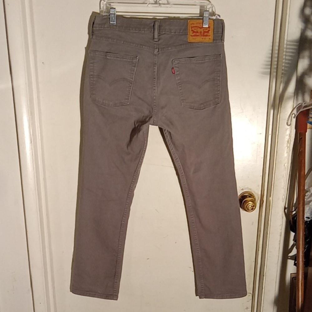 Men's Light Gray Levi Jeans Good Stretch 513-32,30 Leg Inseam 28 In